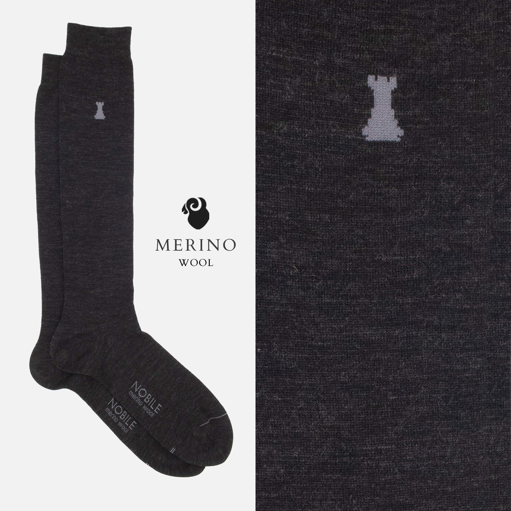 Merino Basic - Box da 6 calze lunghe in lana Merino tinta unita - Image 4