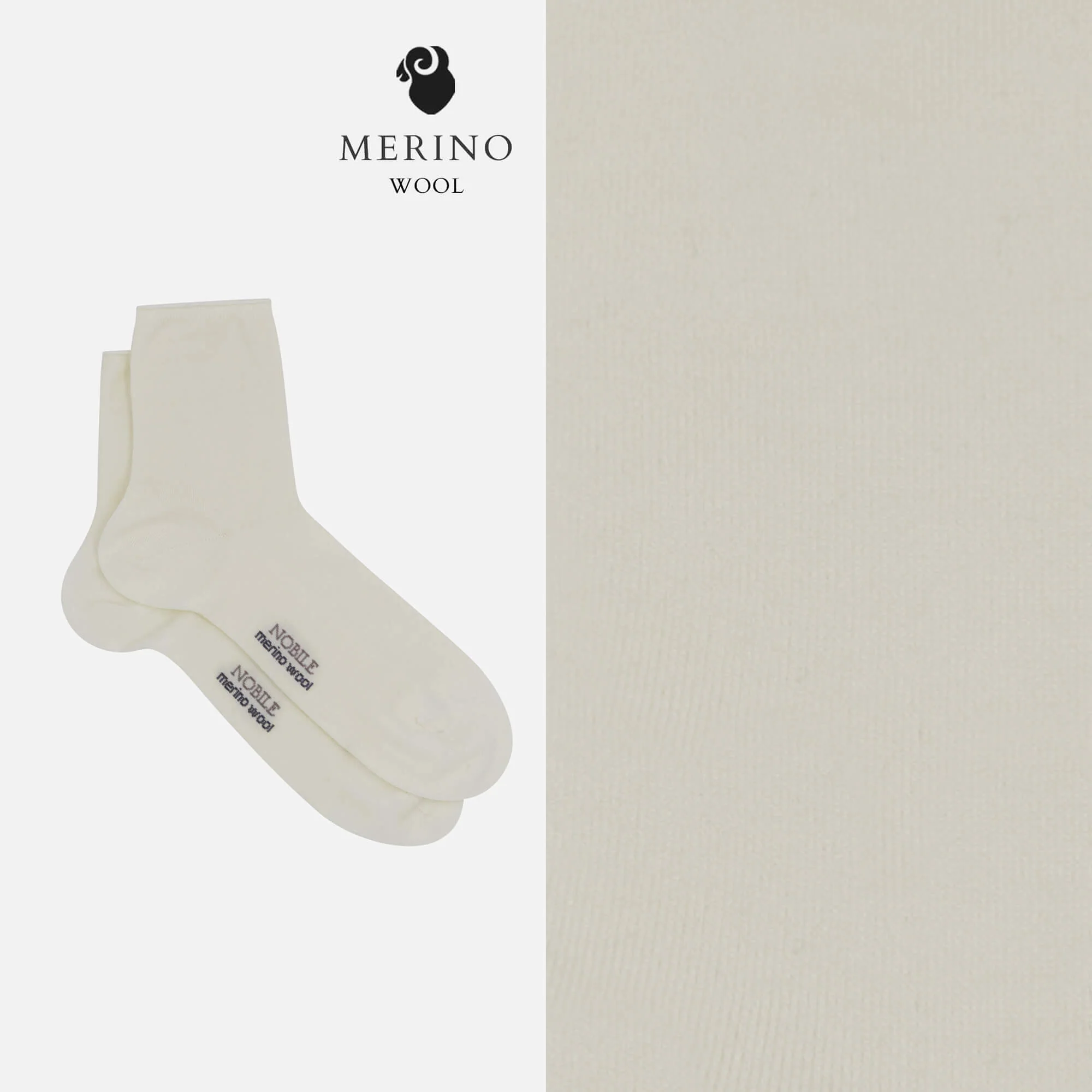 Ingrid – Calza con polsino no-stress in lana Merino a tinta unita - Image 6