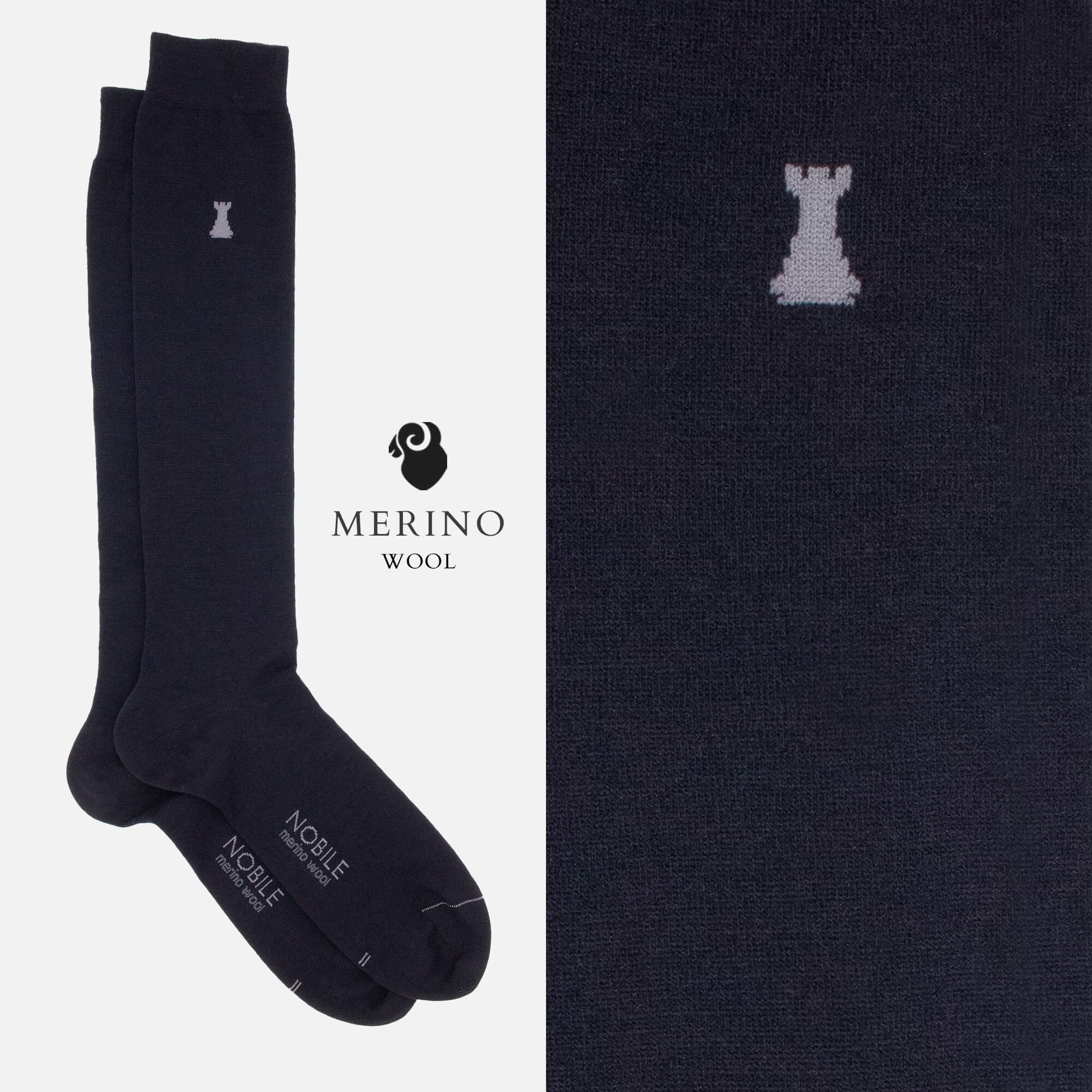 Colori di Lana - Box da 6 calze lunghe in lana Merino tinta unita - Image 3