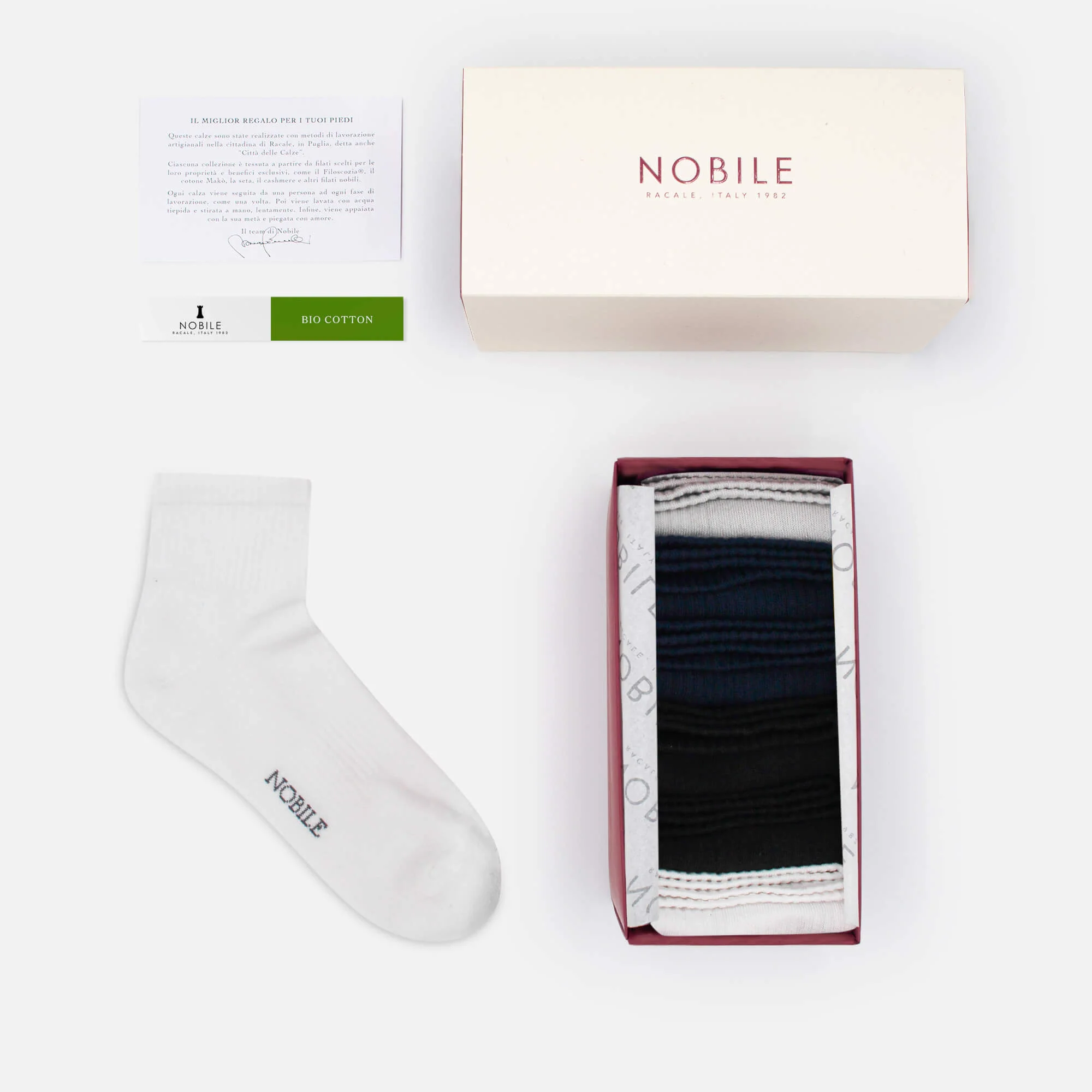Essential - Box da 6 calze sportive da donna corte in cotone bio