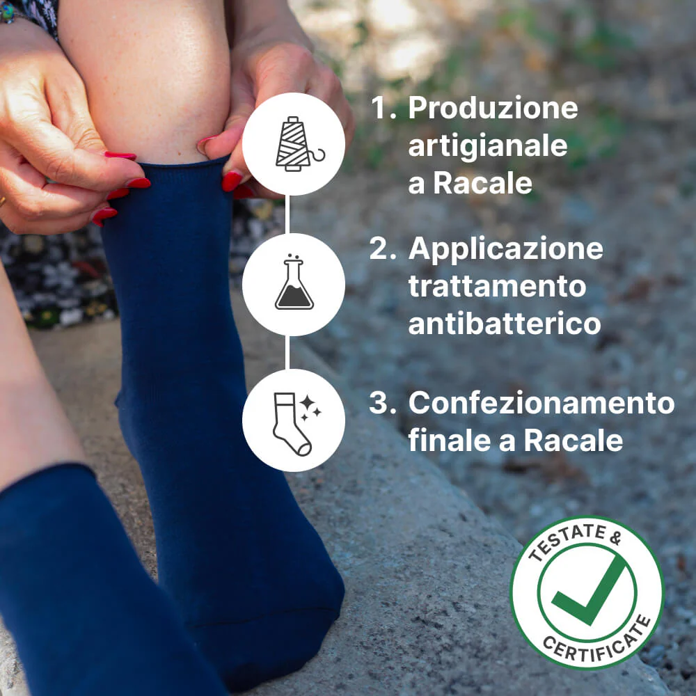 Fantasmini alla caviglia Climatech da donna in morbido cotone Makò - Image 4