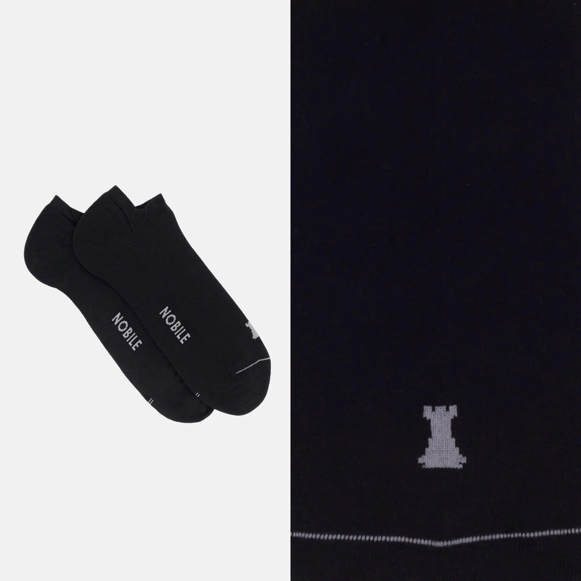 Fantasmini alla caviglia in puro cotone Makò - Tinta unita - Image 3