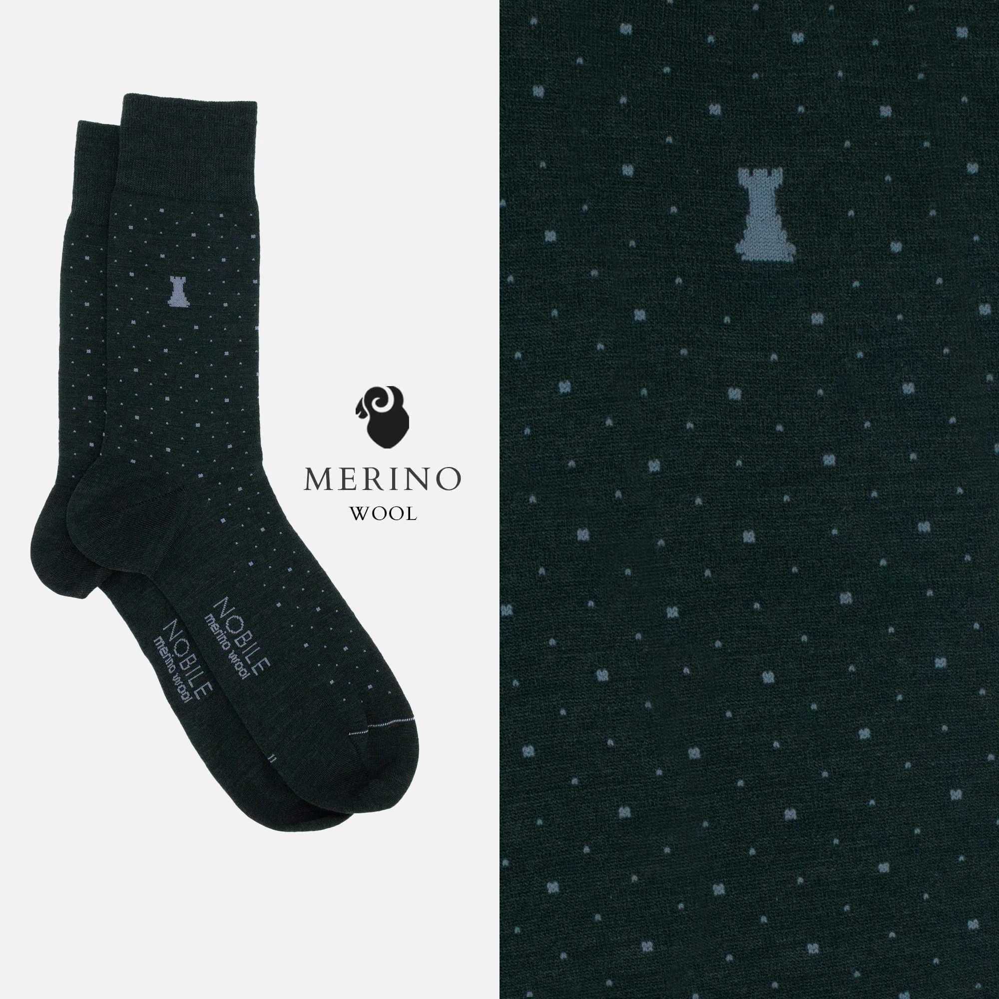 Machiavelli - Calza corta in lana Merino a pois - Image 4