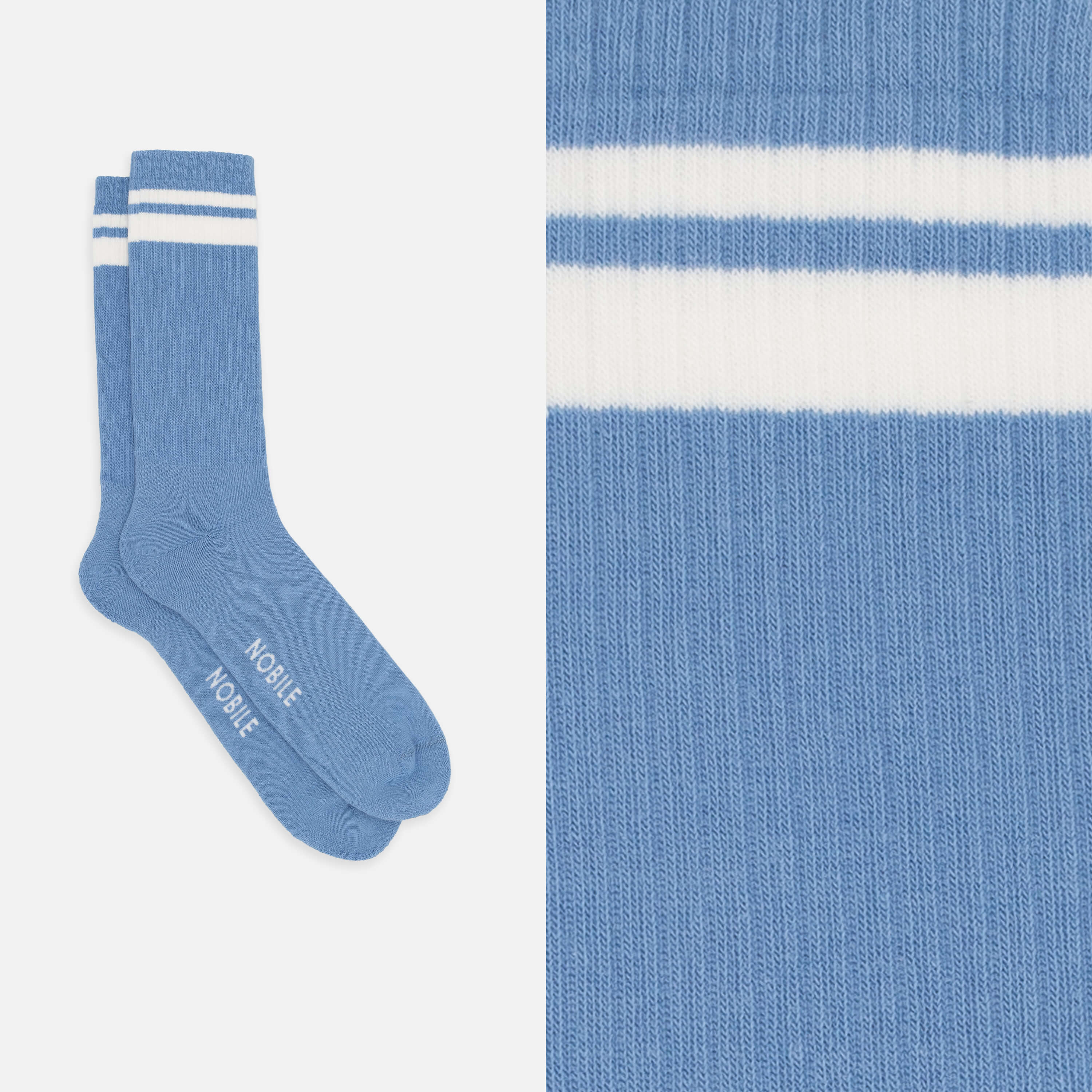 Calza sportiva in cotone bio a righe - Image 3