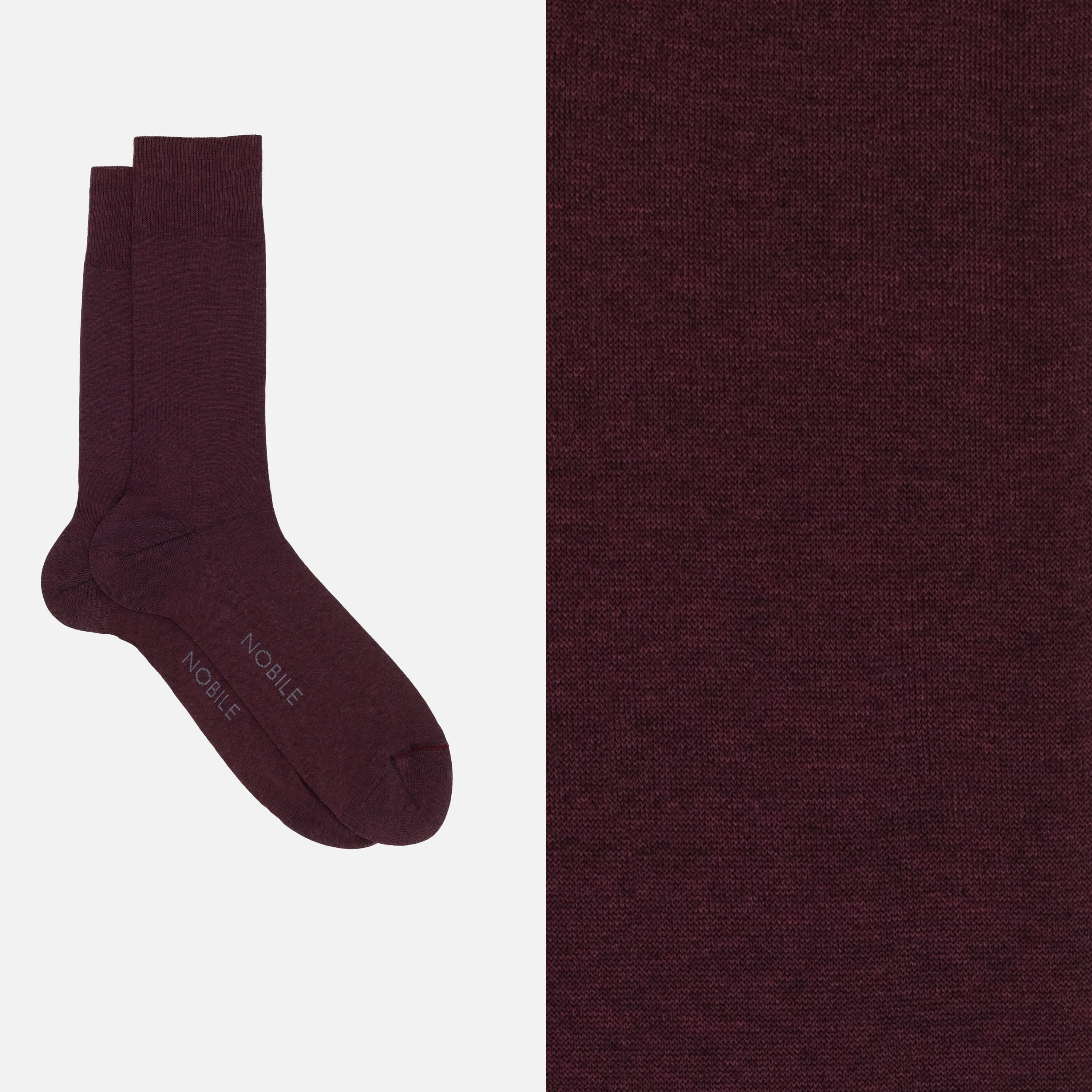 Nobile Essential - Calza corta a tinta unita Mèlange - Image 3