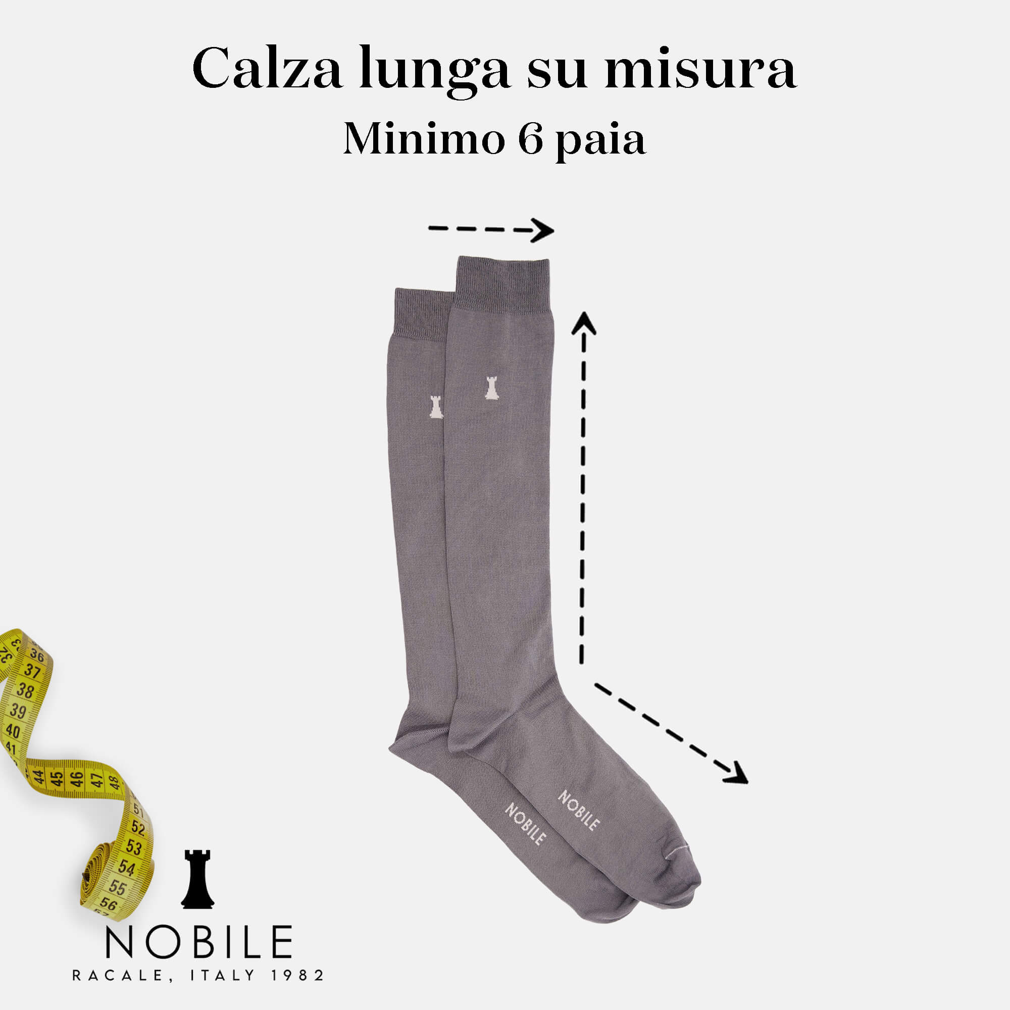 Taglia su misura - Calza lunga in Filoscozia® (da 6 paia in su) - Image 3