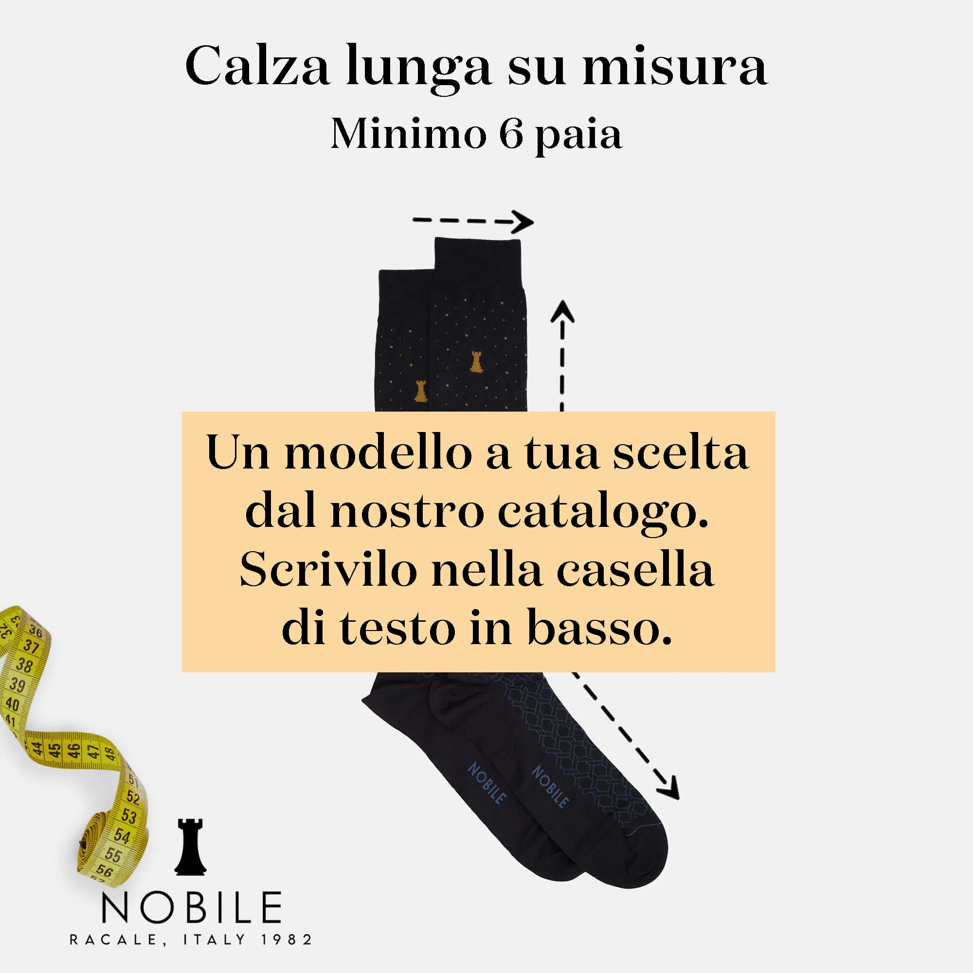 Taglia su misura - Calza lunga in Filoscozia® (da 6 paia in su) - Image 4
