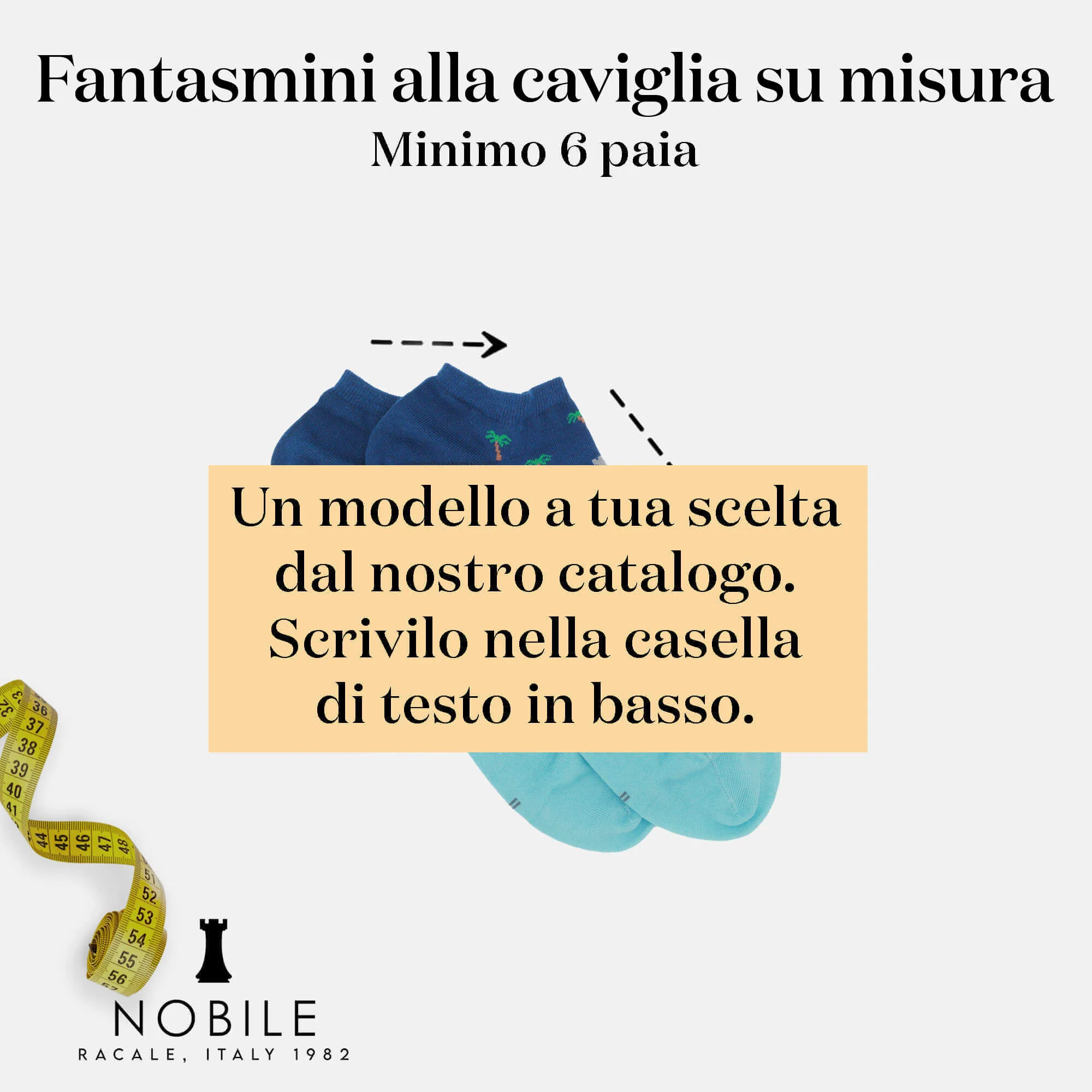 Taglia su misura - Fantasmini alla caviglia in cotone Makò (da 6 paia in su) - Image 4