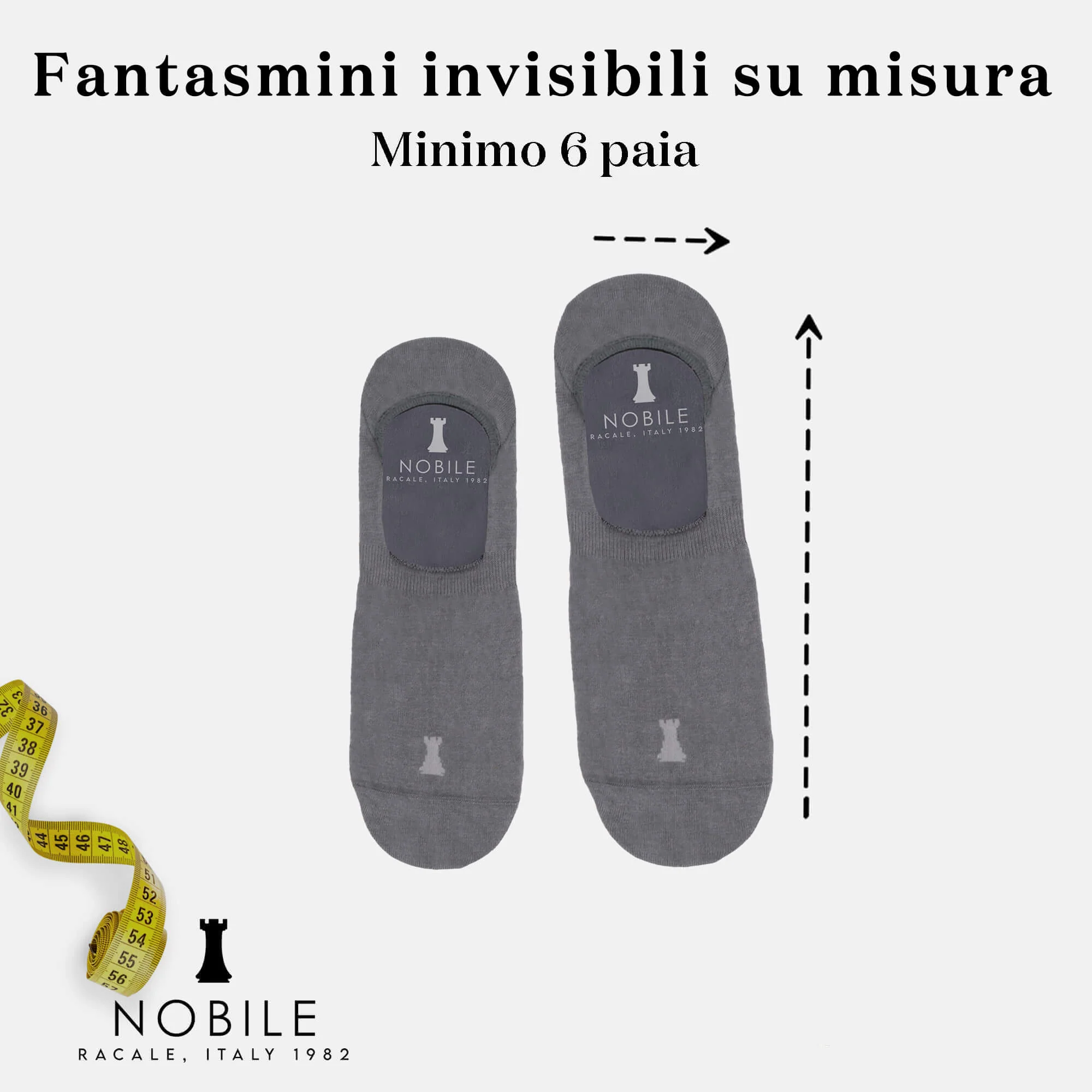 Taglia su misura - Fantasmini invisibili in Filoscozia® (da 6 paia in su) - Image 3