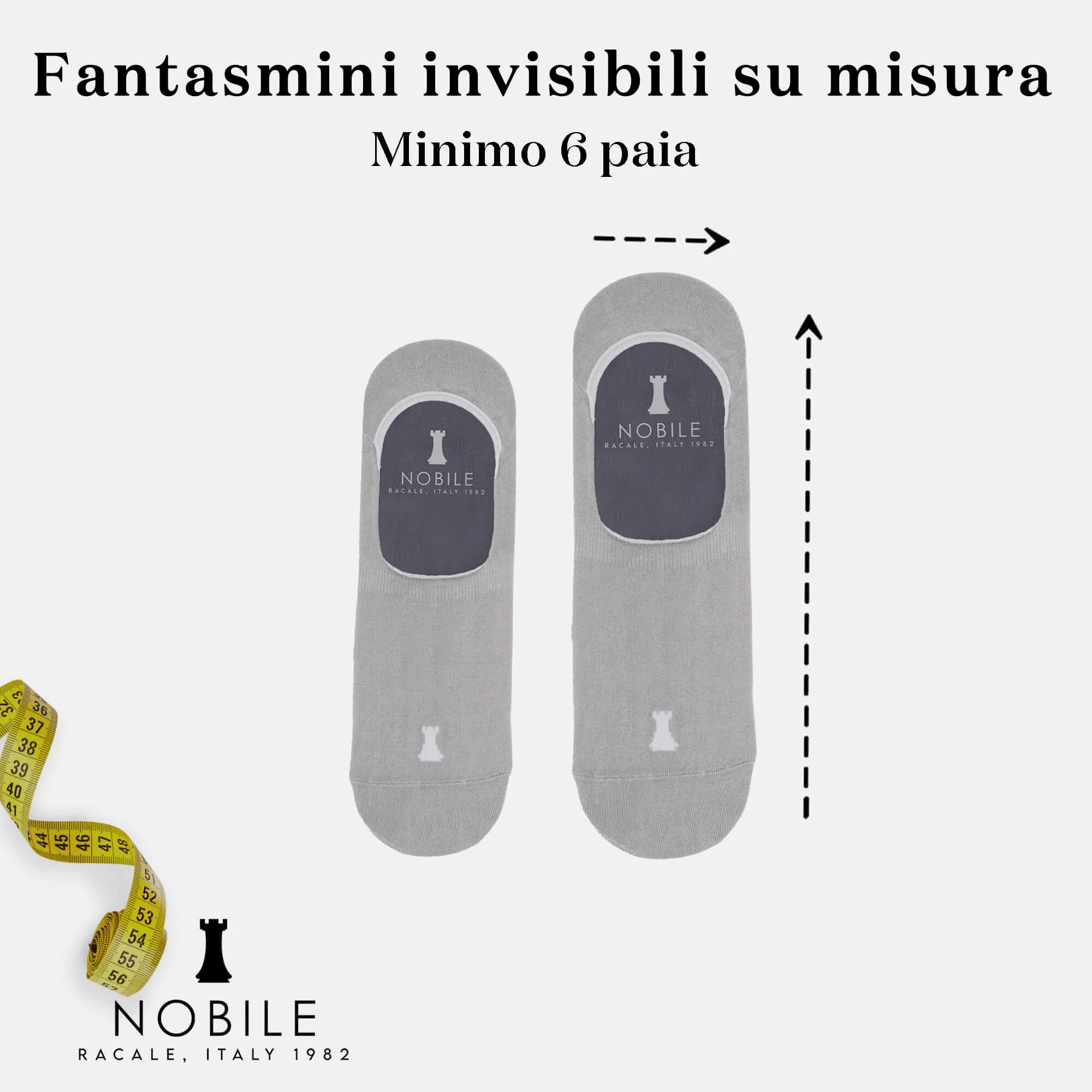 Taglia su misura - Fantasmini invisibili in Filoscozia® (da 6 paia in su) - Image 4
