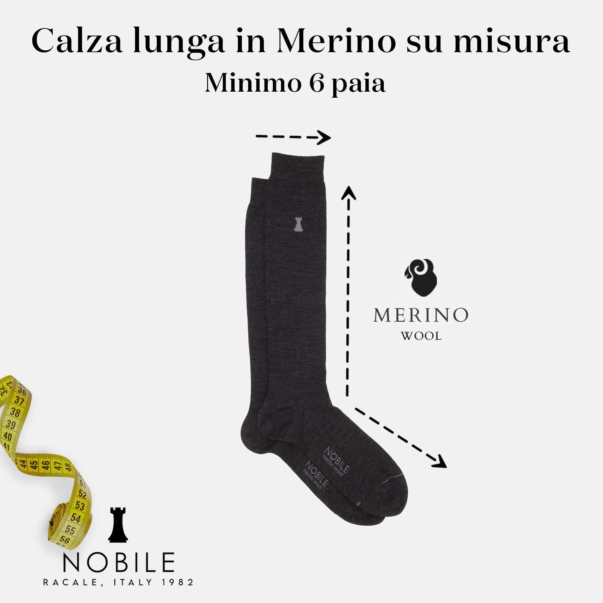 Taglia su misura in Merino - Calza lunga (da 6 paia in su) - Image 3
